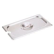75230 Super Pan V Stainless Steel Third Size Slotted Cover, 12.796 x 6.93 x 1.003 inch Overall