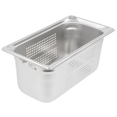 90363 Super Pan 3 Stainless Steel Third Size Perforated Steam Table Pan, 6 inch deep