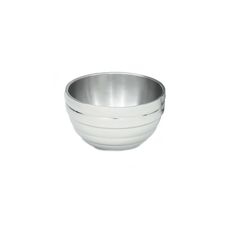 46590 Stainless Steel Beehive Pattern Round Double-Wall Serving Bowl, 1.7 Quart Capacity