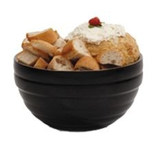 4659060 Stainless Steel Round Black Double-Wall Insulated Serving Bowl, 1.7 Quart Capacity