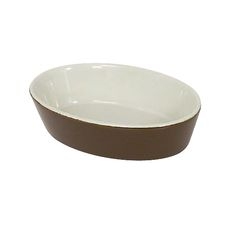 Stoneware Brown Oval Baker, 9 Ounce Capacity