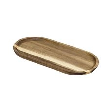Oval Shape Acacia Wood Serving Board, 12 x 6 inch