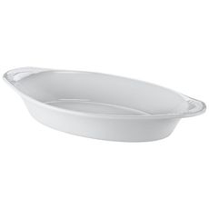 Stoneware White Smooth Lasagna Baker, 16 Ounce Capacity