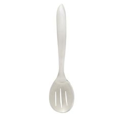 Eclipse 18/8 Stainless Steel Satin Finish Slotted Spoon with Brushed Handle, 13 inch