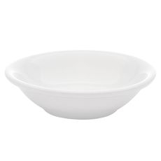 Palm Porcelain White Fruit Bowl, 4.75 Ounce Capacity