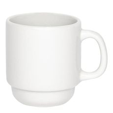 Palm Porcelain White Espresso Stacking Cup, 3.5 Ounce Capacity