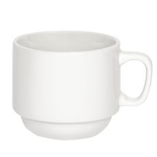 Palm Porcelain White Stacking Cup, 7 Ounce Capacity