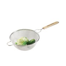 Tinned Steel Medium Double Mesh Strainer, 6.8 inch Bowl