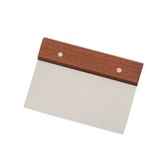 Stainless Steel Dough Scraper with Hardwood Handle, 4 x 6 inch