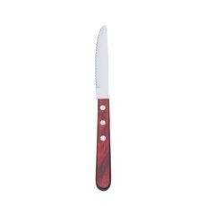 Stainless Steel Rounded Blade Pakkawood Handle Steak Knife, 9 inch