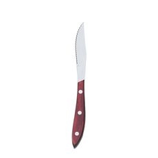 Stainless Steel Pointed Blade Pakkawood Handle Steak Knife, 9 inch