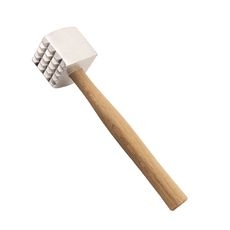 Cast Aluminum Head Steak Tenderizer with Wood Handle, 10.5 Overall Length