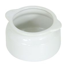 Ceramic White Onion Soup Bowl with Handle, 12 Ounce Capacity