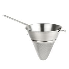 18/8 Stainless Steel Boullion Strainer with Pan Hook, 18.25 x 9 x 9 inch