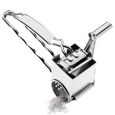 Stainless Steel Jumbo Rotary Cheese Grater, 8.25 x 2.5 x 3.75 inch