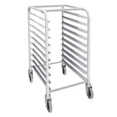 Aluminum 10-Tier End Loading Bun Pan Rack, 26 x 20.25 x 38.5 inch