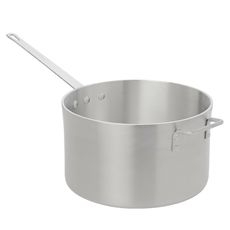 Thermalloy Heavy Weight Aluminum Straight Side Sauce Pan with Helper Handle, 11 Quart Capacity
