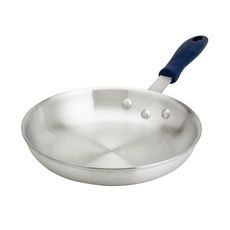 Thermalloy Heavy Weight Aluminum Natural Finish Fry Pan with ThermoGrip Silicone Sleeve, 12 x 2.3 inch