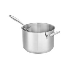 Thermalloy Stainless Steel Deep Sauce Pan with Helper Handle, 7.6 Quart Capacity