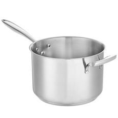 Thermalloy Stainless Steel Deep Sauce Pan with Helper Handle, 10 Quart Capacity