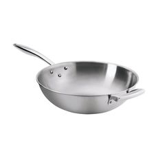 Thermalloy Stainless Steel Tri-Ply Wok, 5 Quart Capacity