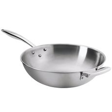 Thermalloy Stainless Steel Tri-Ply Wok, 9 Quart Capacity