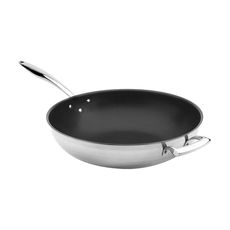 Thermalloy Stainless Steel Excalibur Coated Tri-Ply Wok, 5 Quart Capacity