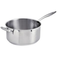 Thermalloy Stainless Steel Low Sauce Pan with Helper Handle, 8 Quart Capacity