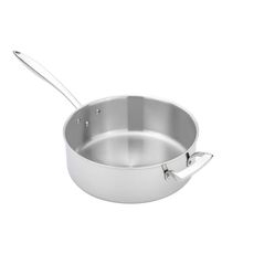 Thermalloy Stainless Steel Tri-Ply Sauce Pan with Helper Handle, 6 Quart Capacity