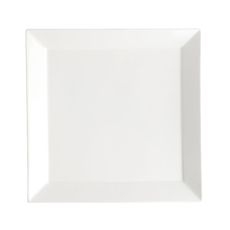 Foundation Porcelain Square Wide Rim Plate, 10 inch