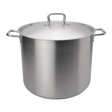 Elements Stainless Steel Stock Pot with Cover, 40 Quart Capacity