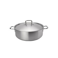 Elements Stainless Steel Brazier with Cover, 15 Quart Capacity