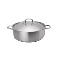 Elements Stainless Steel Brazier with Cover, 20 Quart Capacity
