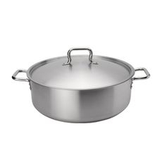 Elements Stainless Steel Brazier with Cover, 25 Quart Capacity