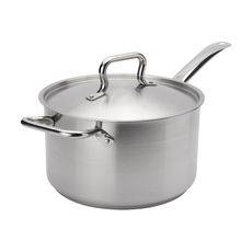 Elements Stainless Steel Sauce Pan with Cover, 3.5 Quart Capacity
