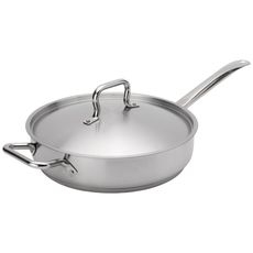 Elements Stainless Steel Saute Pan with Cover, 7 Quart Capacity