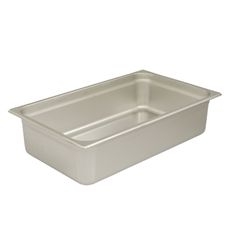 304 Stainless Steel 24 Gauge Anti Jamming Full Size Steam Table Pan, 6 inch Deep