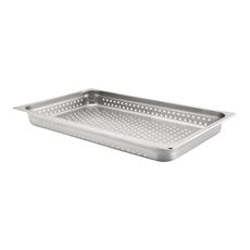 304 Stainless Steel 24 Gauge Anti Jamming Perforated Full Size Steam Table Pan, 2.5 inch Deep