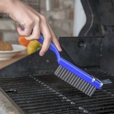 4067100 Sparta Blue Scratch Brush with Carbon Steel Bristles, 11.5 inch Length