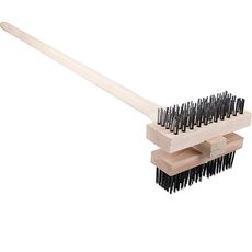 4029400 Carbon Steel Double Broiler King Grill Brush with Handle, 48 inch Length