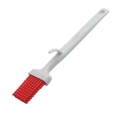 4040305 Red 2 inch Silicone Bristle Basting Brush, 9.75 inch Length