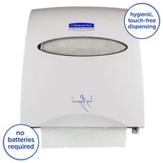 Sanitouch White 2 Ply Manual Hard Roll Towel Dispenser, 12.63 x 16.13 x 10.2 inch