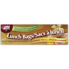 Plastic Lunch Bag, 25 count