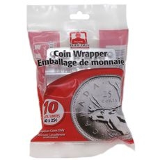 Plastic Quarters Coin Wrapper, 10 count