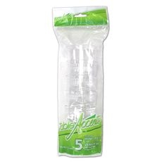 5 Ounce Clear Plastic Wine Glasses, 5 count