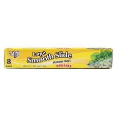 Large Smooth Slide Storage Bag, 8 count