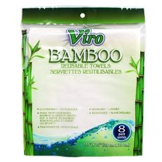 Bamboo Reusable Towel, 8 count