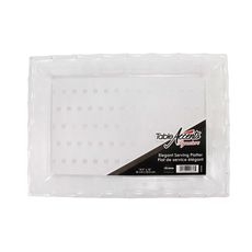 Signature Rectangular Plastic Elegant Serving Platter, 14.2 x 10 inch
