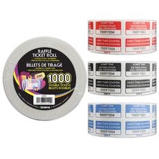 Admit One Raffle Ticket Roll, 1000 count