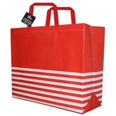 Red and White Reusable Bag, 16 x 6 x 13 inch